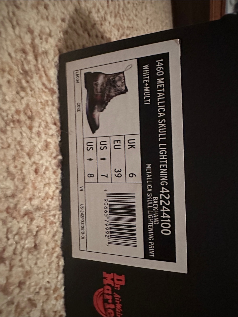 Dr Martens Metallica Boots Brand New Women’s Size 8/ Men’s Size 7 - Picture 16 of 16